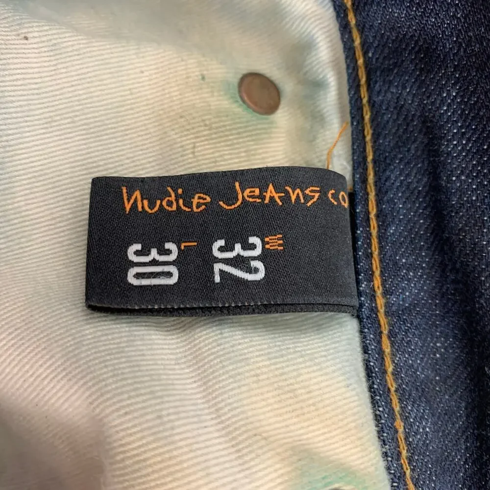 NUDIE JEANS Size 32 Blue Cotton Skinny Jeans